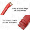 Buy Custom Girard Perregaux laureato straps Red calf Calfskin leather Handmade watchband strap (2)