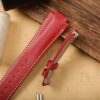 Buy Custom Girard Perregaux laureato straps Red calf Calfskin leather Handmade watchbands (1)
