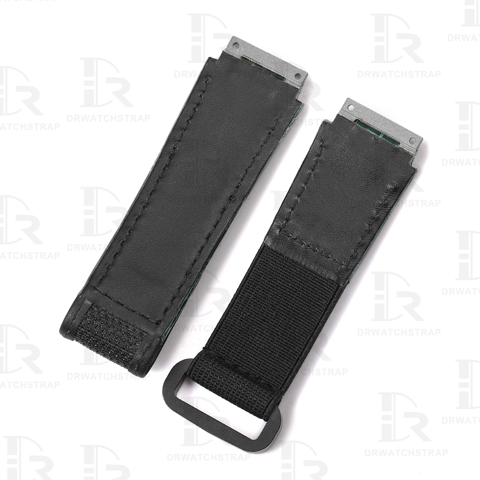 Buy Custom Richard Mille leather straps RM 010 Green leather watch straps watchband replacement for sale (2)