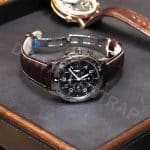 Custom Breguet Reine De Naples leather strap blue watch band bottom lining