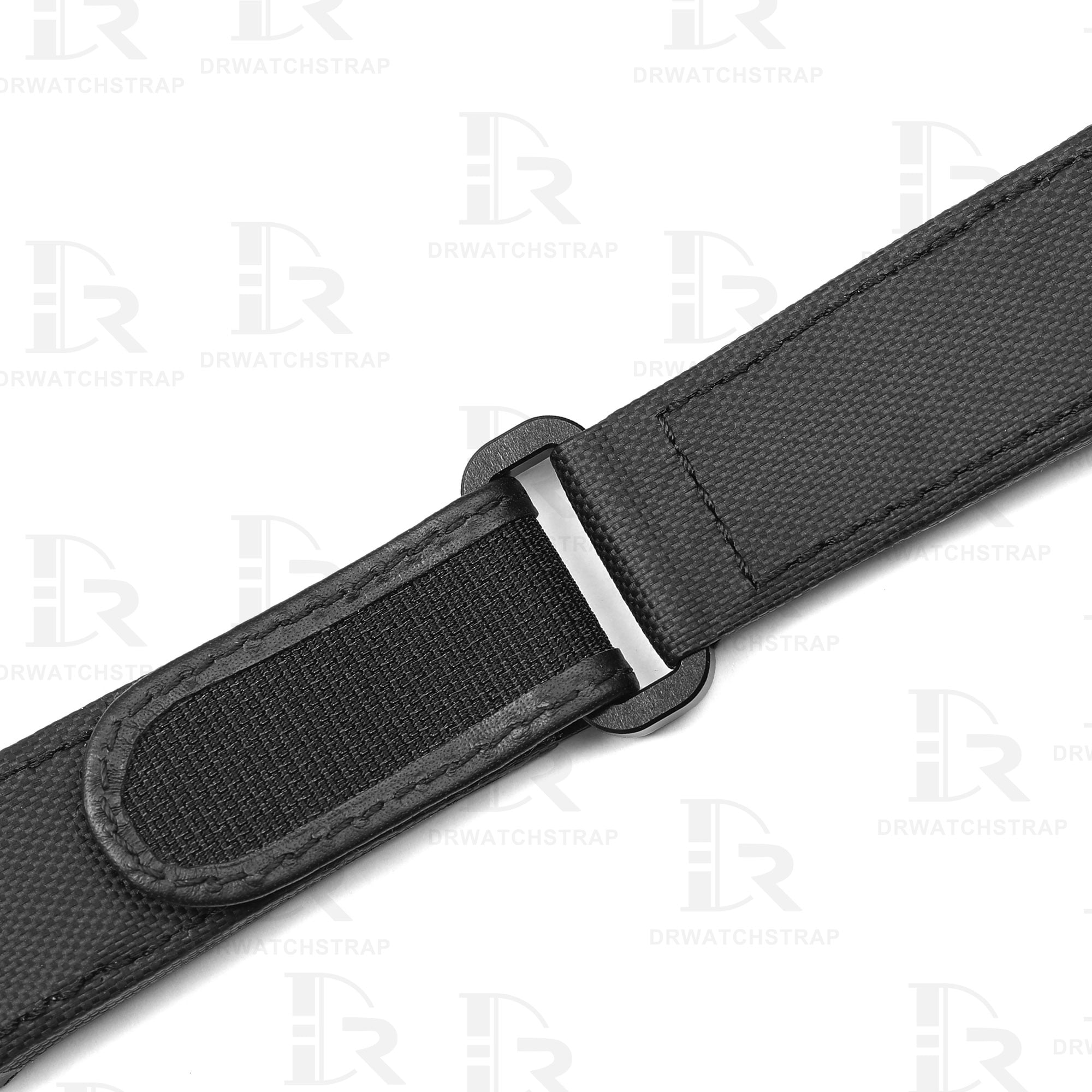 Buy Custom Cartier Santos 100 Black nylon velcro strap 20mm 23mm 24mm replacement watch bands (3)