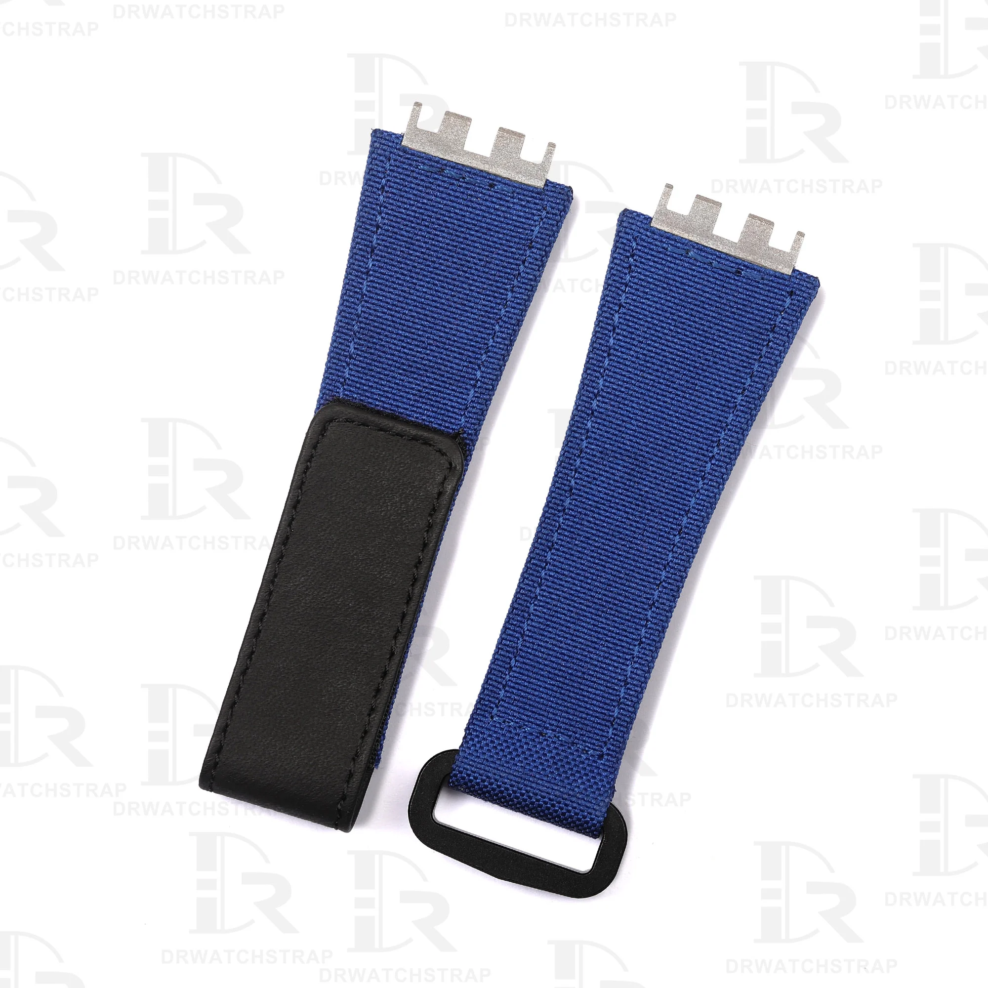 Buy Custom Hublot Big Bang-E 440 Blue canvas Velcro straps Handmade watchbands