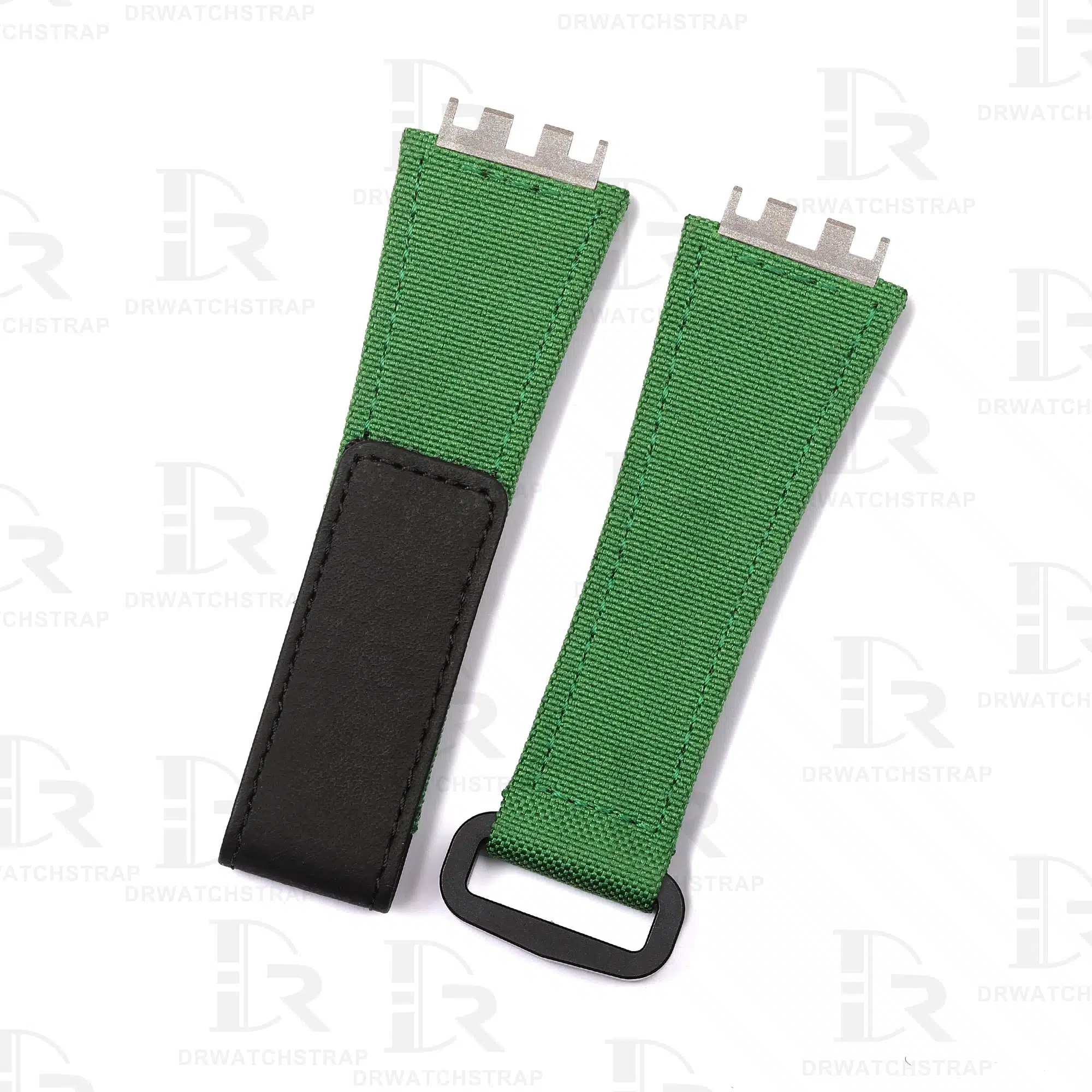 Buy Custom Hublot Big Bang-E 440 Green canvas Velcro straps Handmade watchbands