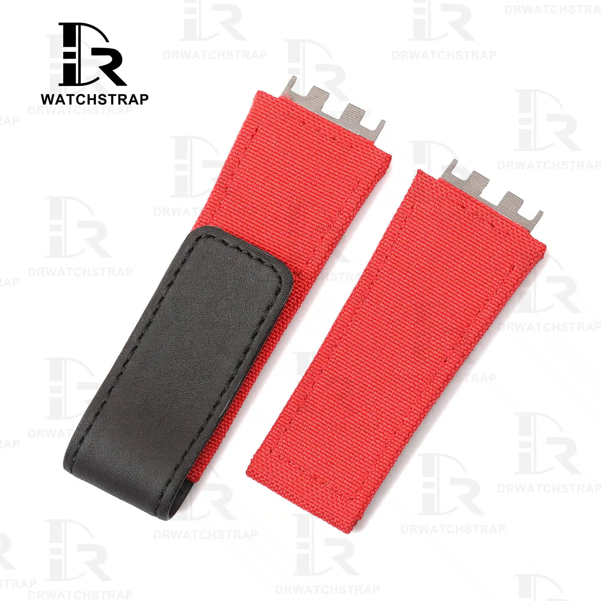 Buy Custom Hublot Big Bang-E 440 Red canvas Velcro straps Handmade watch band (1)