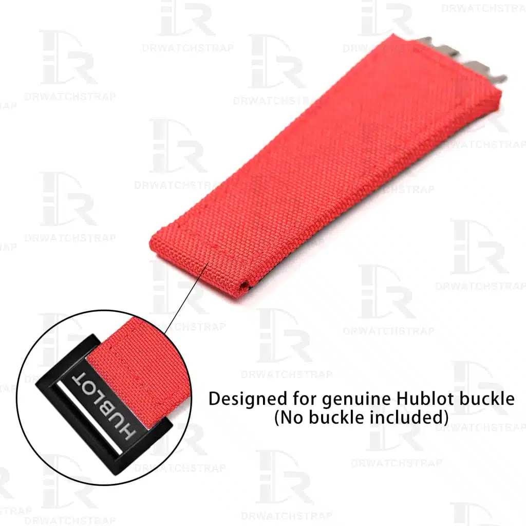 Buy Custom Hublot Big Bang-E 440 Red canvas Velcro straps Handmade watchbands (1)