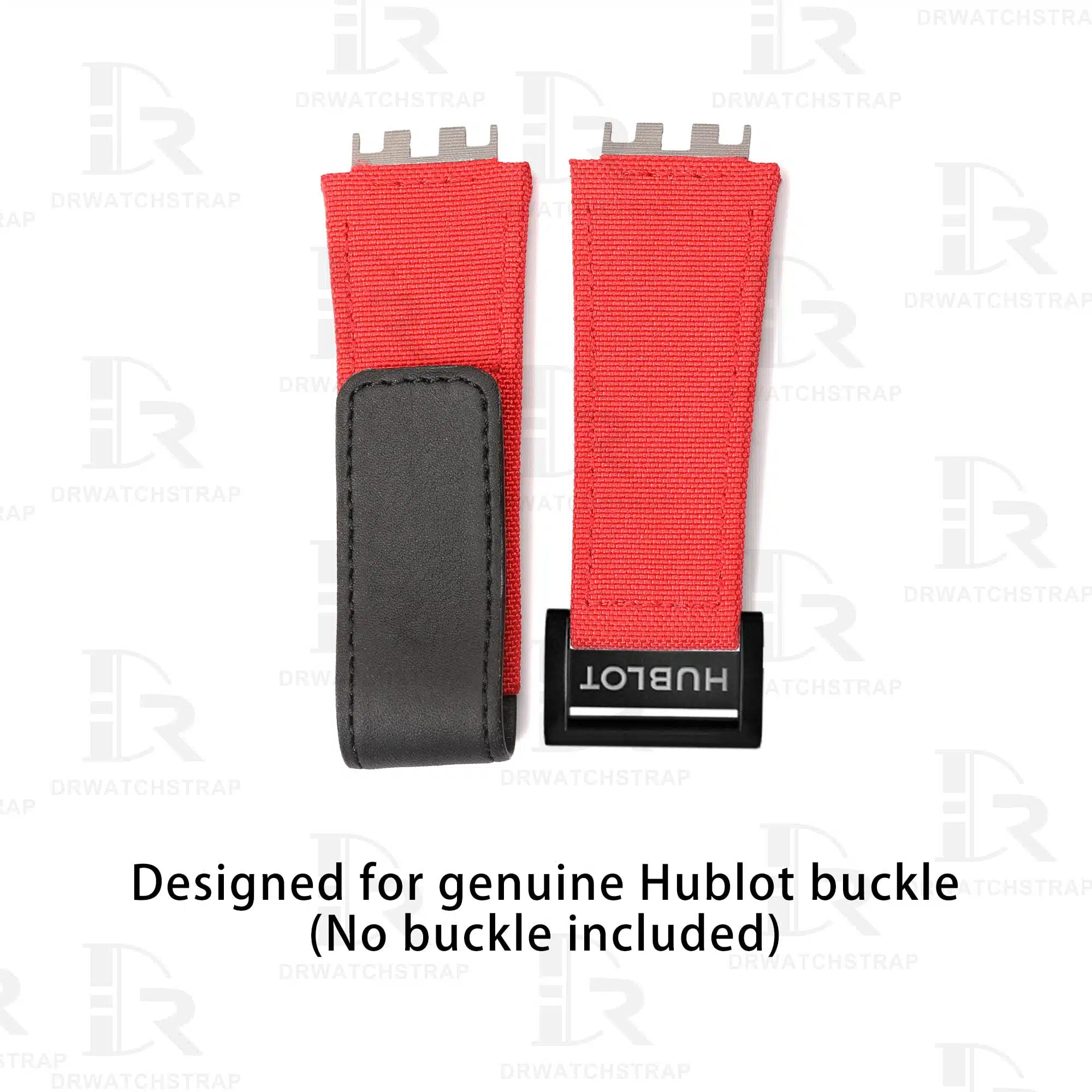 Buy Custom Hublot Big Bang-E 440 Red canvas Velcro straps Replacement watch strap (1)