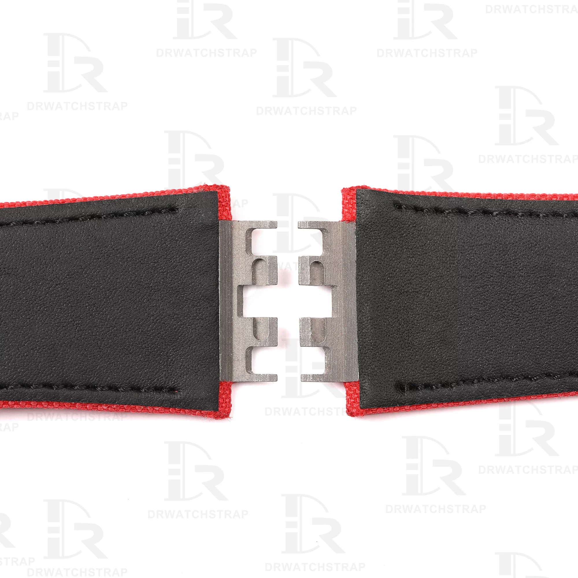 Buy Custom Hublot Big Bang-E 440 Red canvas Velcro straps Replacement watch strap (2)