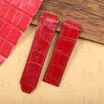 Buy custom Alligator crocodile red watch band19mm 20mm 23mm16mm14mm replacement Hermes leather watch strap for Heure H Cape Cod