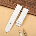 Custom White Alligator leather strap for Cartier Tank Divan watch band