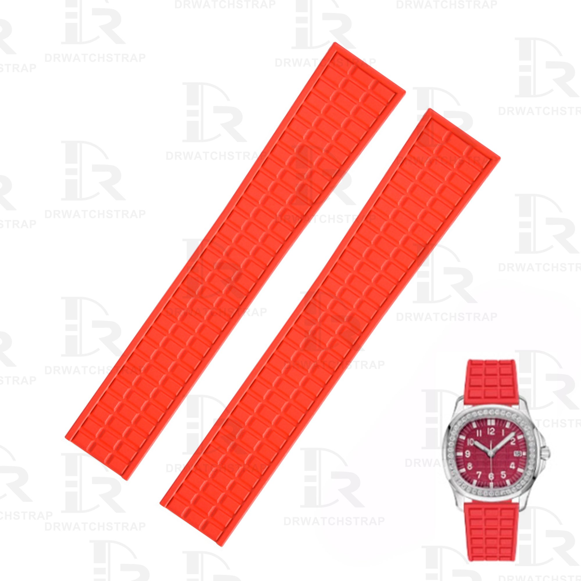 Buy Patek Philippe Aquanaut 5069 5067 5068 5072 19mm Lady's Red rubber watch strap replacement watch straps