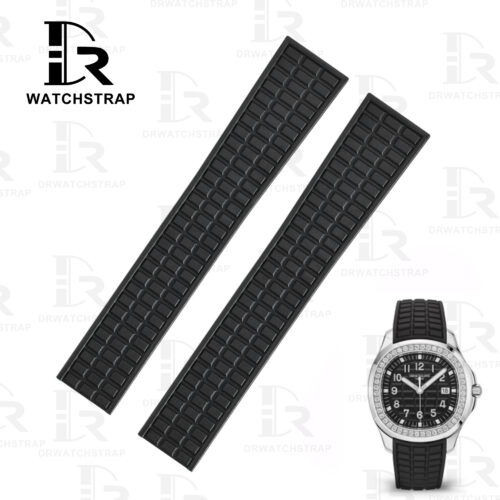 Buy replacement Patek Philippe Aquanaut 5069 5067 5068 5072 19mm Lady's Black rubber watch strap (1)