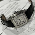 Cartier Santos Orange epsom leather strap band