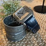 Cartier santos red leather strap