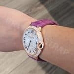 Handmade replacement Cartier Ballon bleu alligator leather strap custom watch band