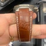 Custom handmade alligator brown replacement leather watch bands for Tag Heuer Carrera Heritage watches