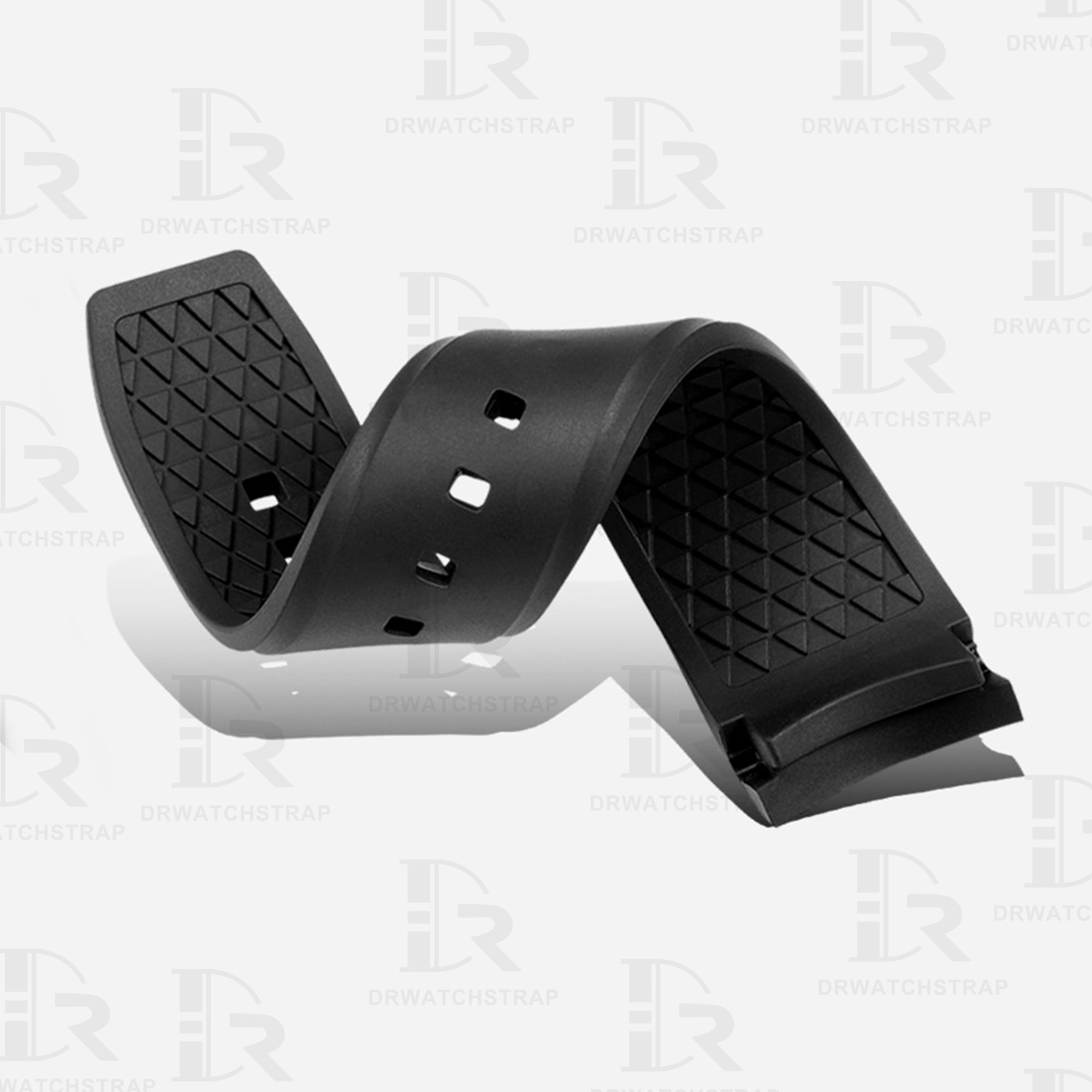 Replacement Silicone Rolex Black rubber Curved End Link watch band toughness double 18mm 20mm 21mm 22mm 24mm waterproof for men women watch strap