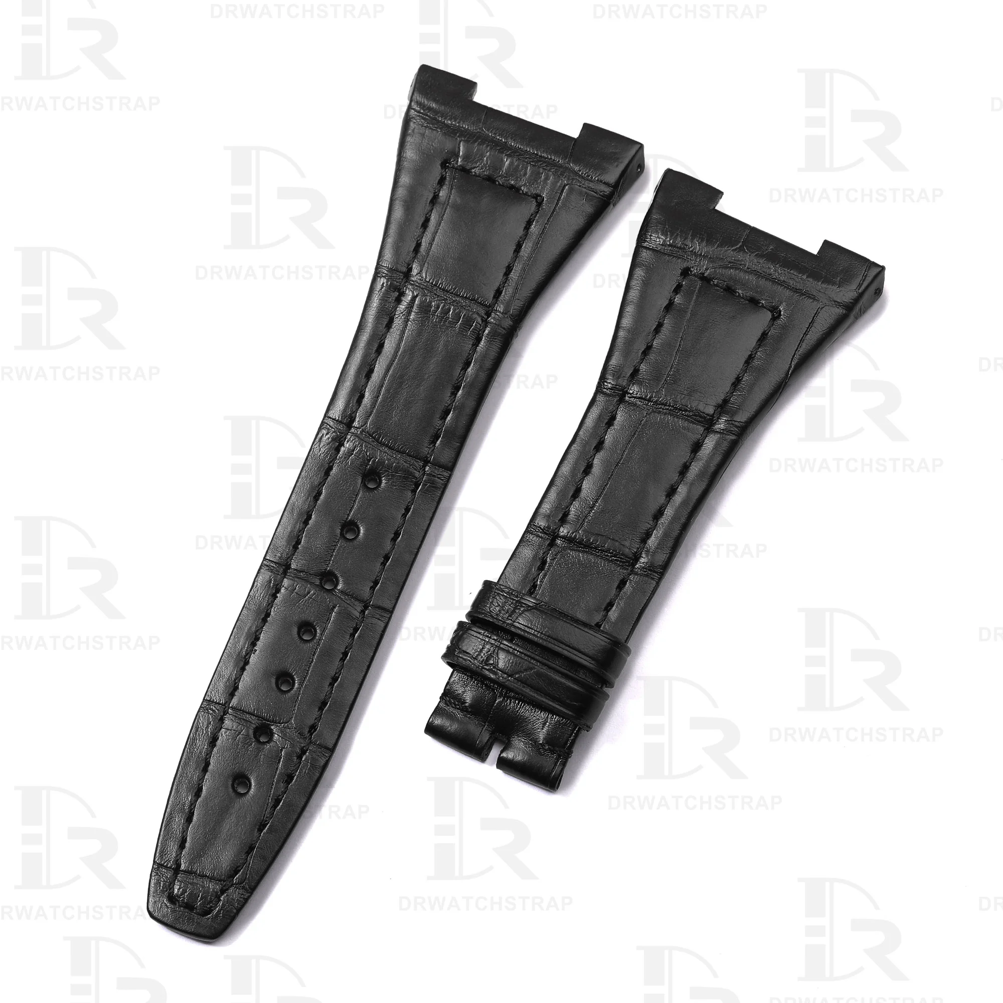 Buy Custom IWC Da Vinci vintage iw546101 Black Leather straps 32mm Replacement watch bands (4)