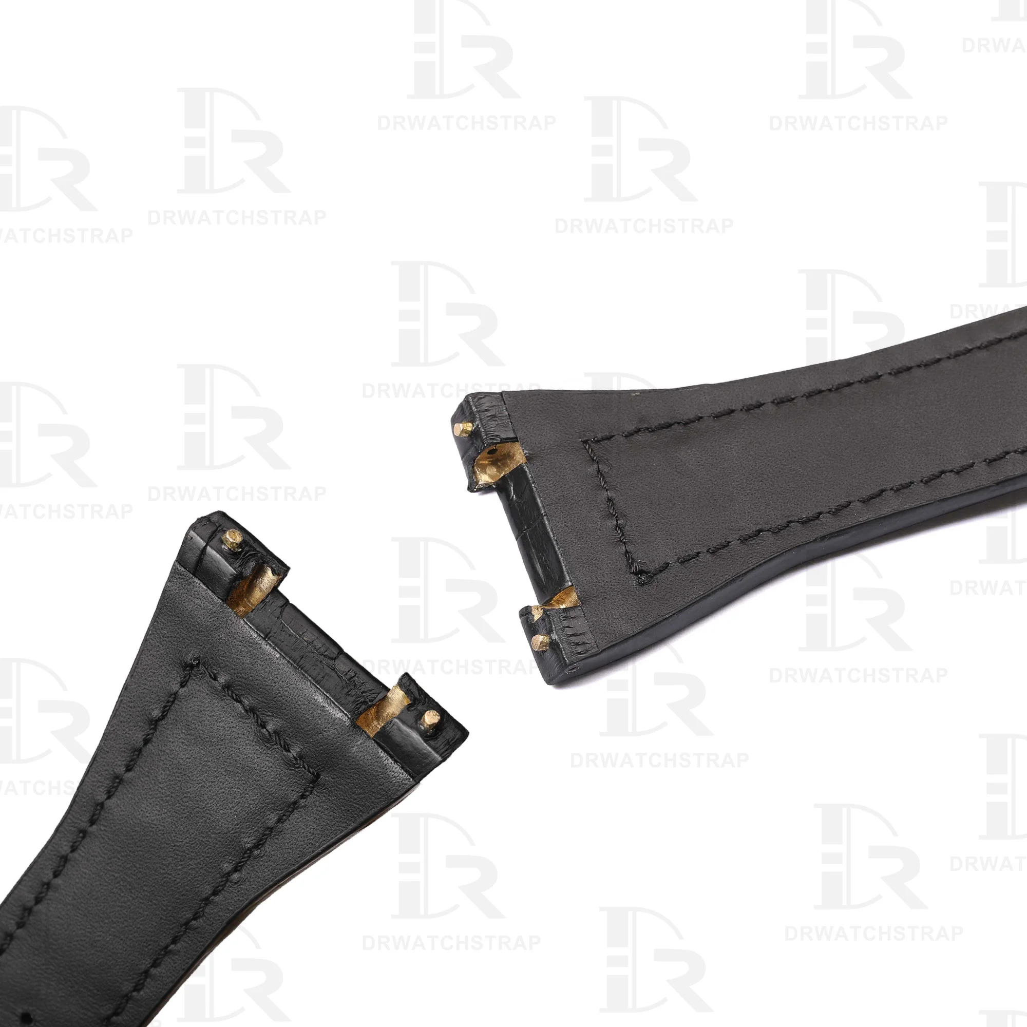 Buy Custom IWC Da Vinci vintage iw546101 Black Leather strap 32mm Replacement watch bands (2)