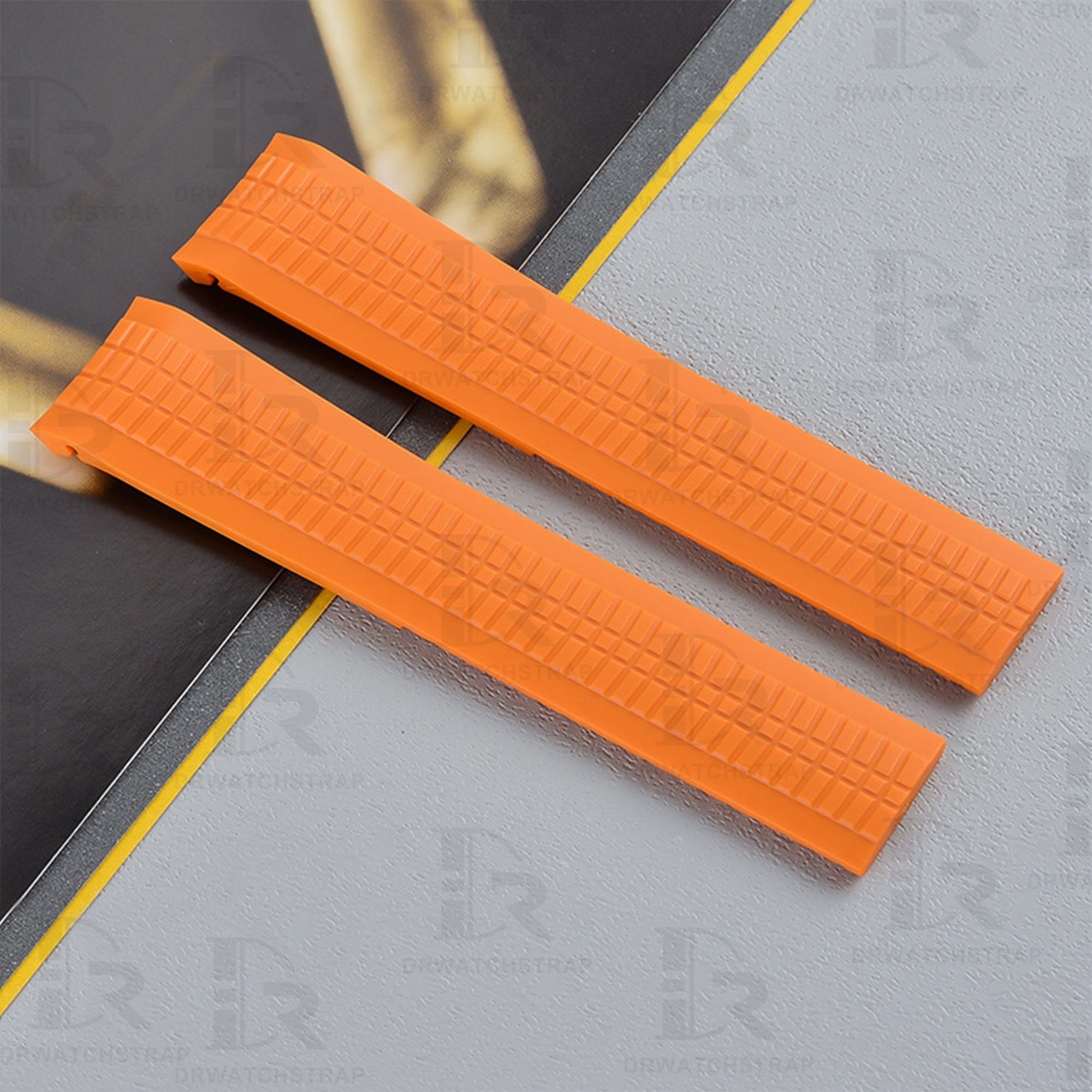 Buy Replacement Patek philippe aquanaut 5164 5167 5968 21mm men's Orange rubber watch strap