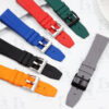 Quick release FKM rubber watch strap 18mm 19mm 20mm 21mm 22mm 23mm 24mm Black watch straps (2)