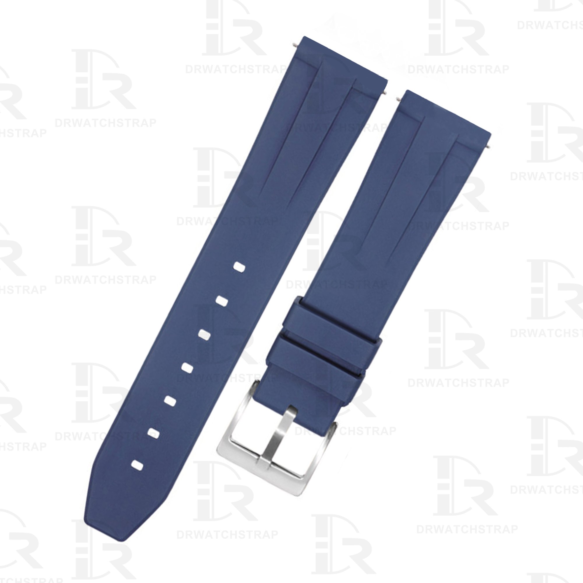 Quick release FKM rubber watch strap 18mm 19mm 20mm 21mm 22mm 23mm 24mm Dark Blue watch band