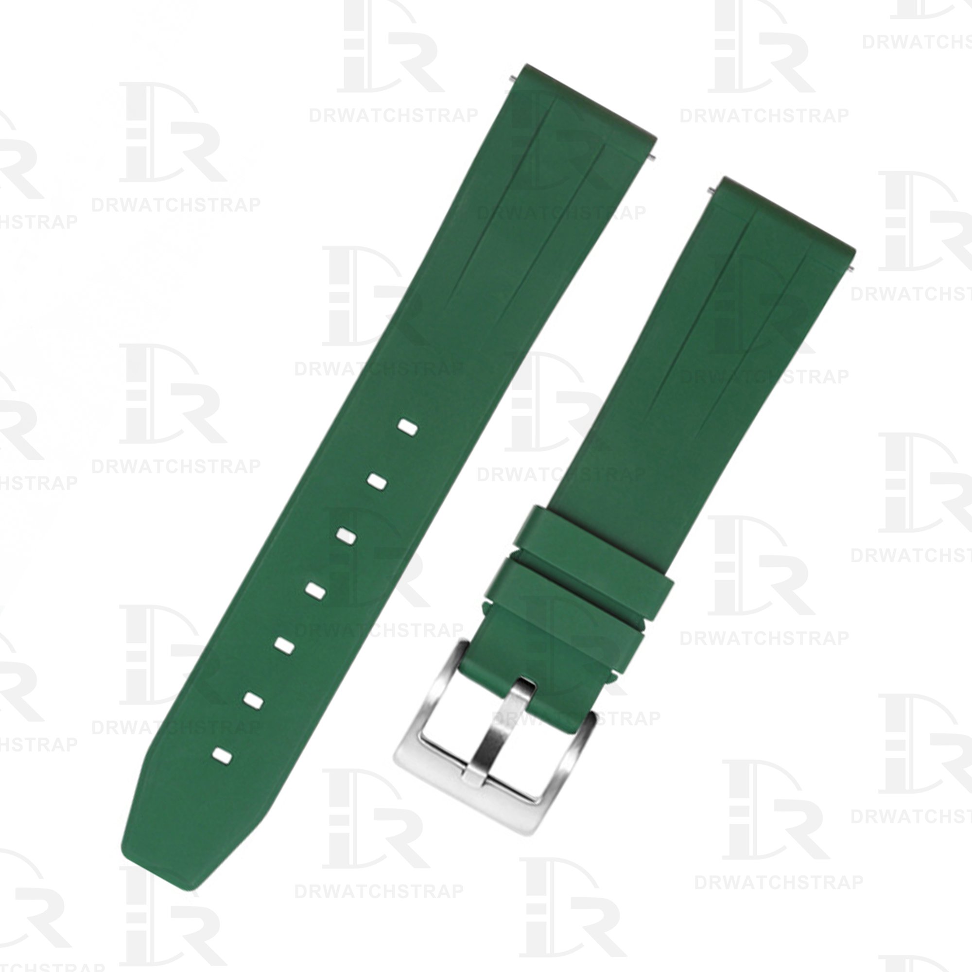Quick release FKM rubber watch strap 18mm 19mm 20mm 21mm 22mm 23mm 24mm Green watch band