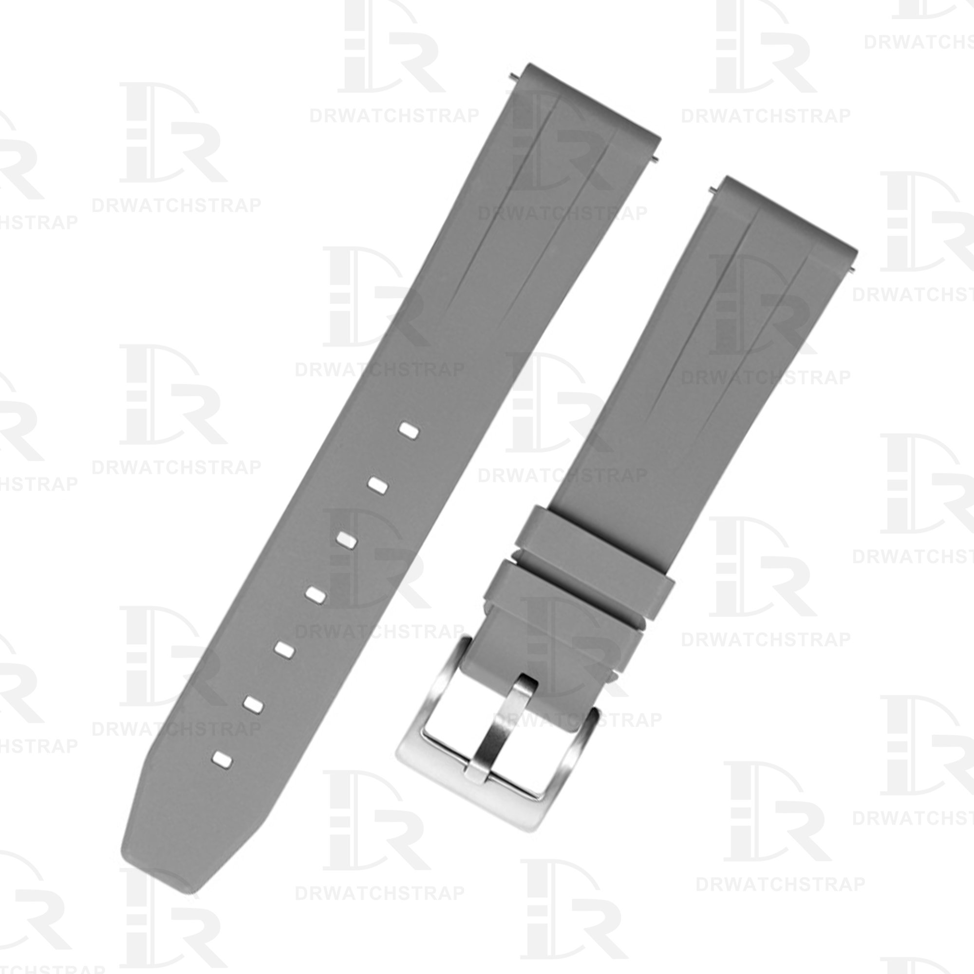 Quick release FKM rubber watch strap 18mm 19mm 20mm 21mm 22mm 23mm 24mm Grey watch band