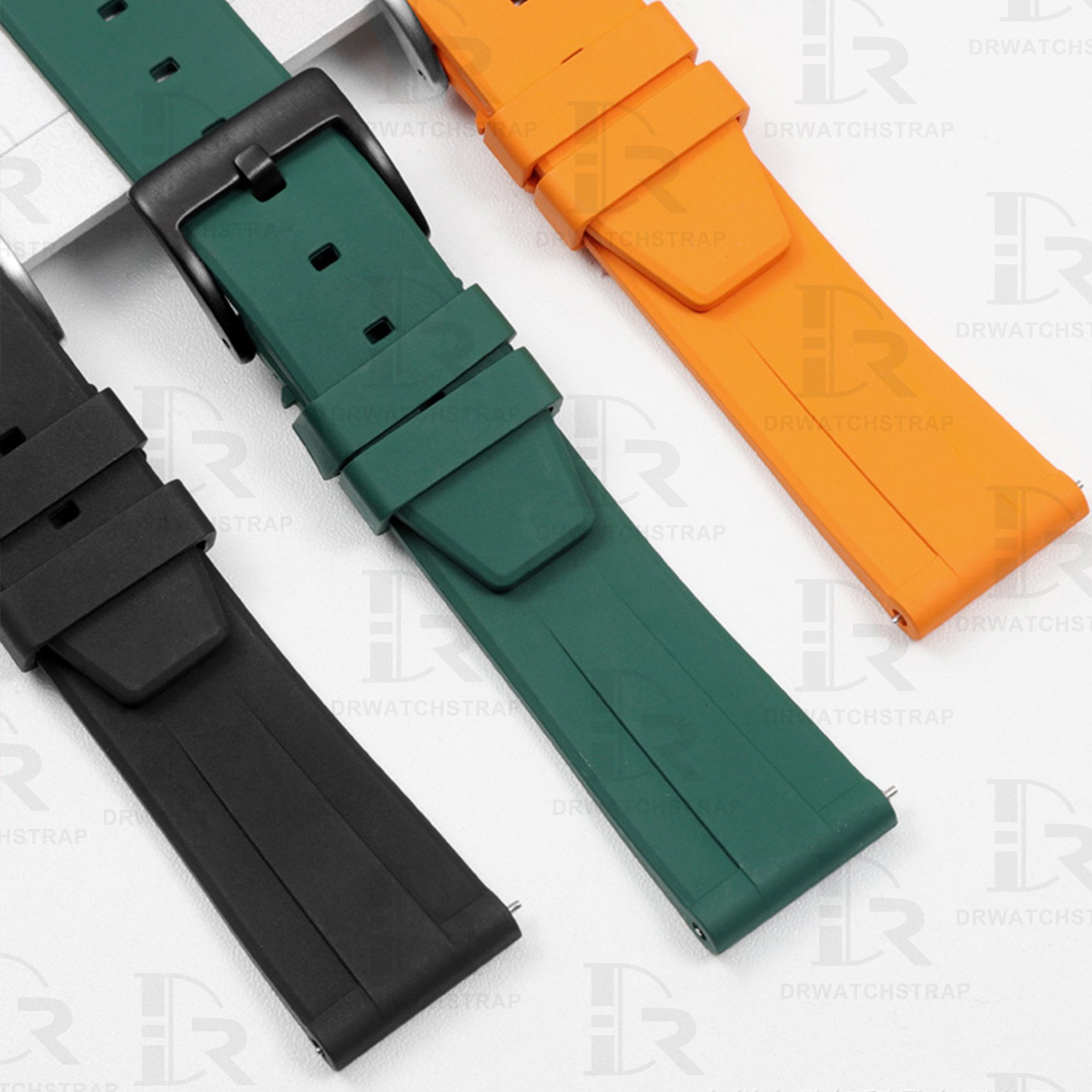 Quick release FKM rubber watch strap 18mm 19mm 20mm 21mm 22mm 23mm 24mm Orange watch straps (1)