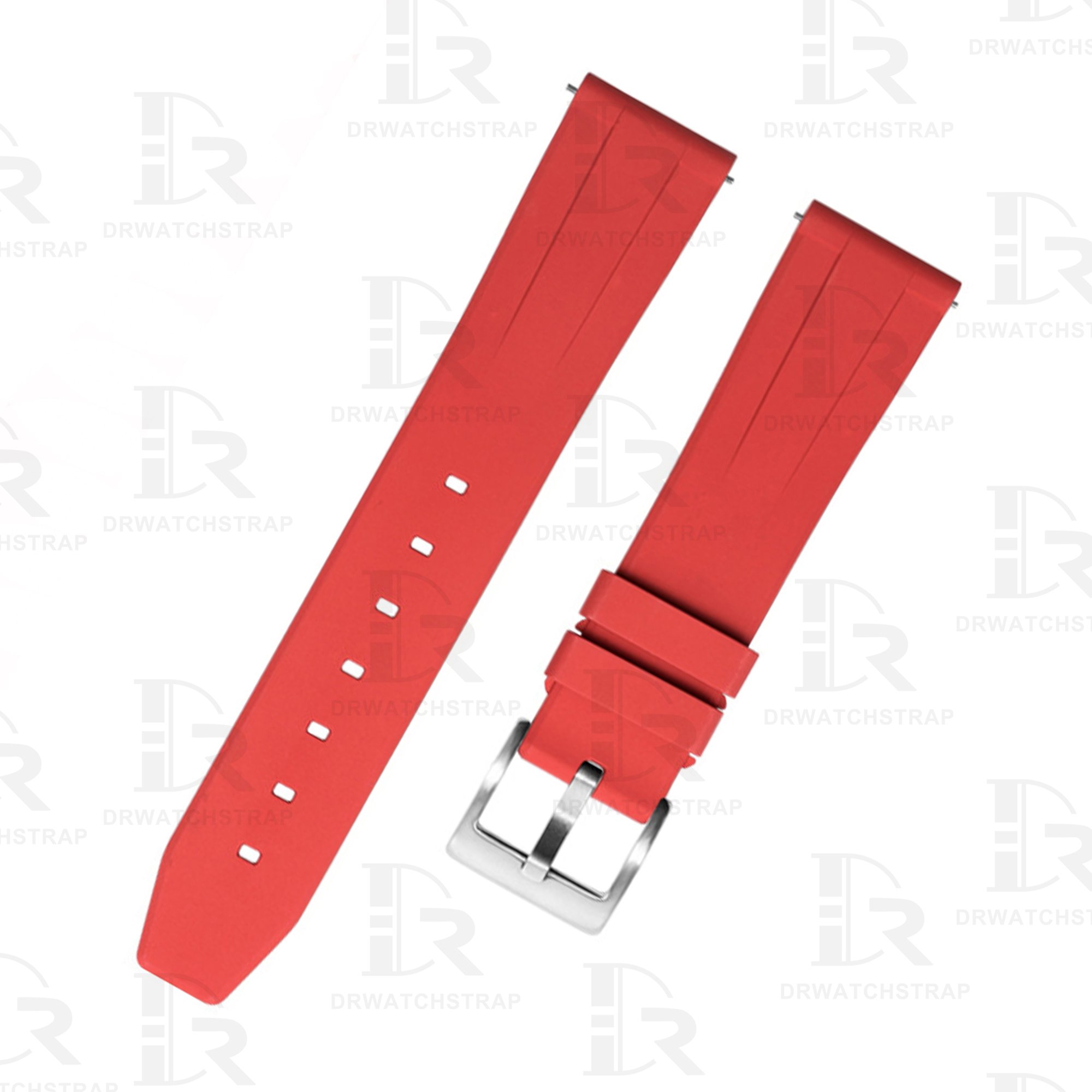 Quick release FKM rubber watch strap 18mm 19mm 20mm 21mm 22mm 23mm 24mm Red watch band