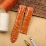Cartier Santos strap red alligator leather watch band replacement straps