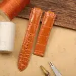 Cartier Santos strap red alligator leather watch band replacement straps