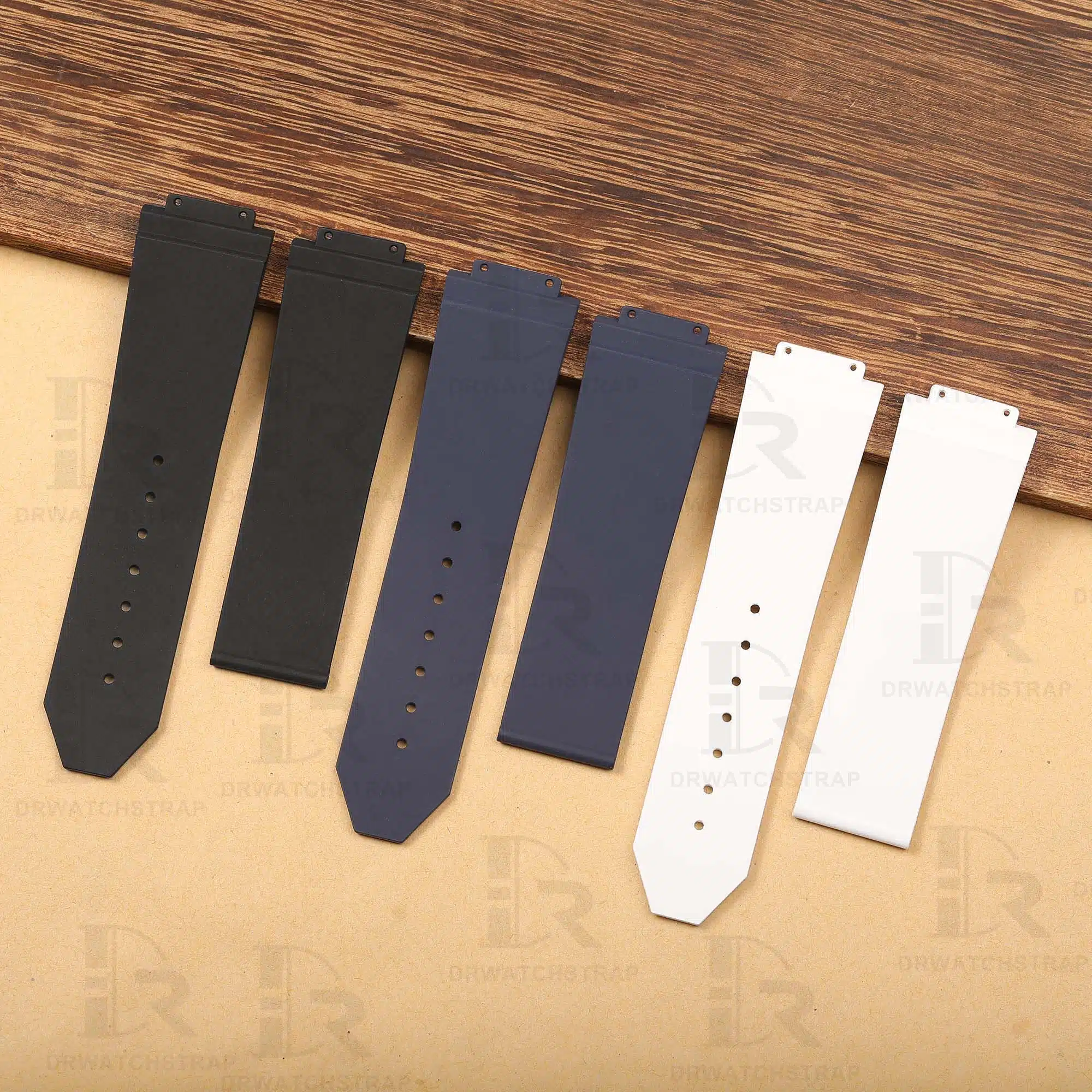 Buy replacement Hublot Big Bang classic fusion watch band Black Dark Blue White rubber strap watch band