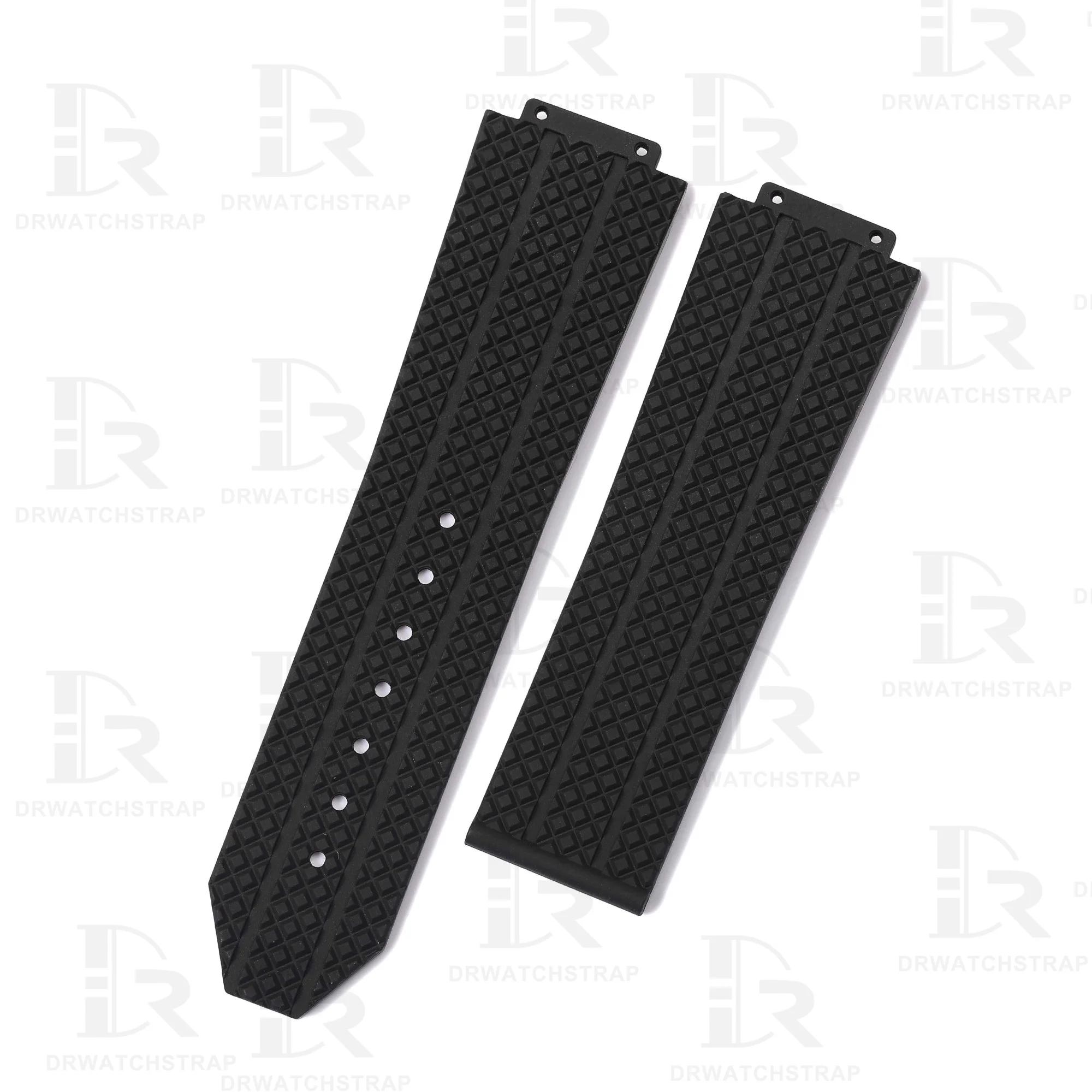 Buy Black FKM silicone replacement watch band 12 25 80 for Hublot Geneve Big Bang Rubber Band