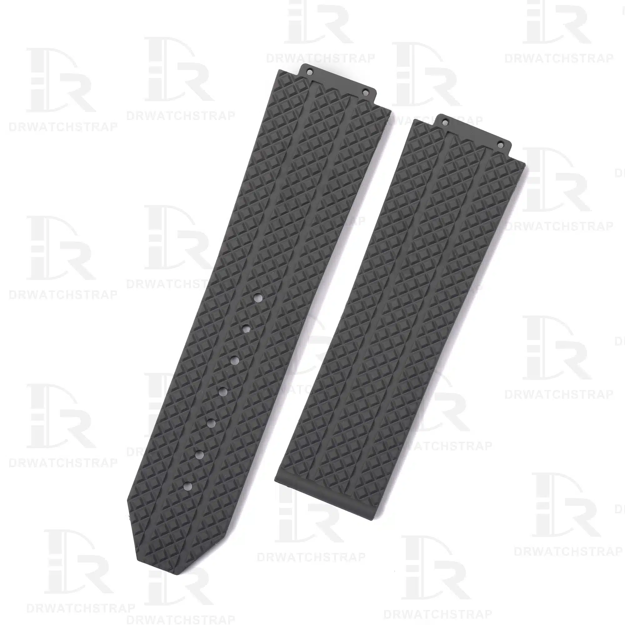 Buy Grey FKM silicone watch belt 12 25 80 for hublot big bang rubber band low price for sale