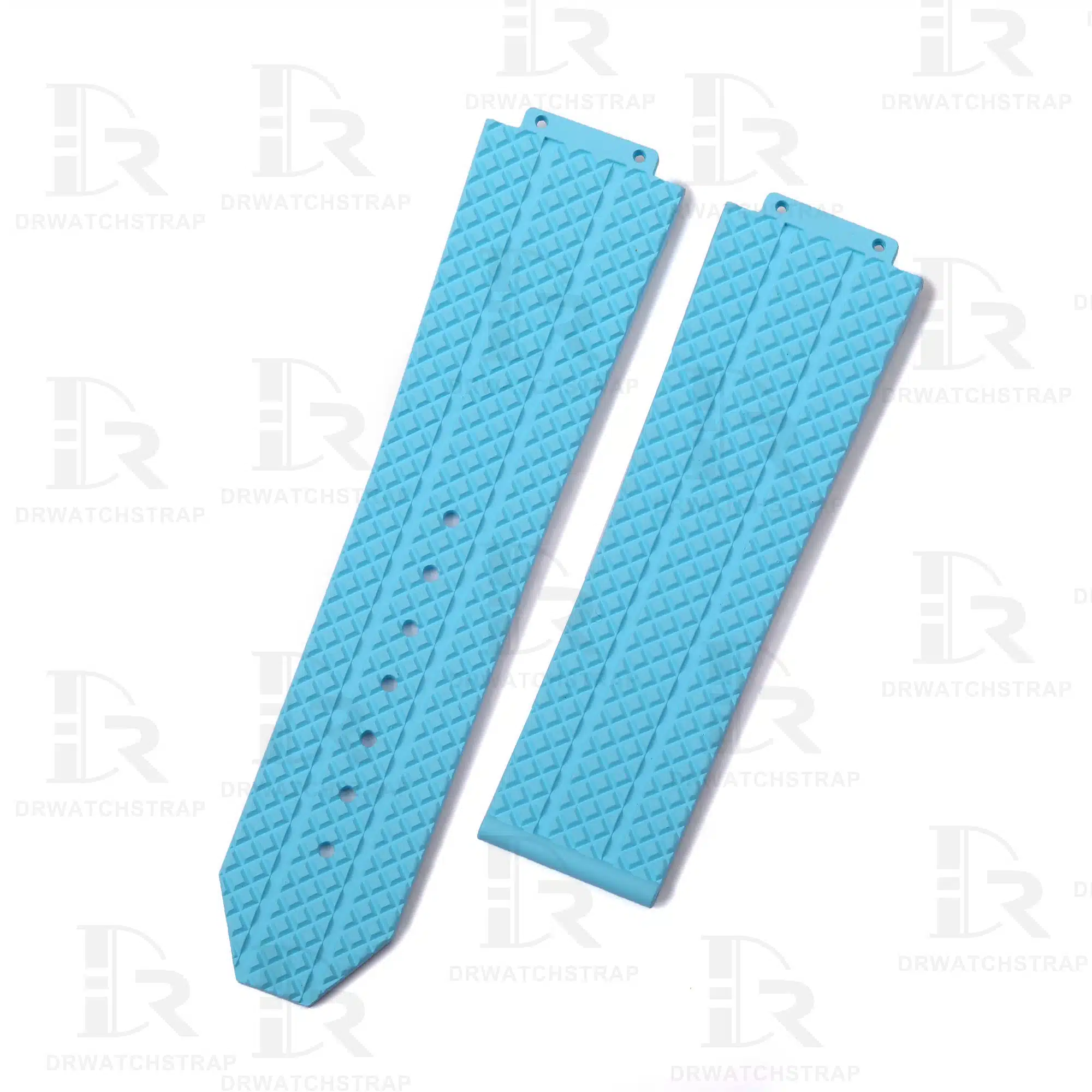 Black Blue FKM silicone replacement watch bands 12 25 80 for hublot big bang rubber band for sale