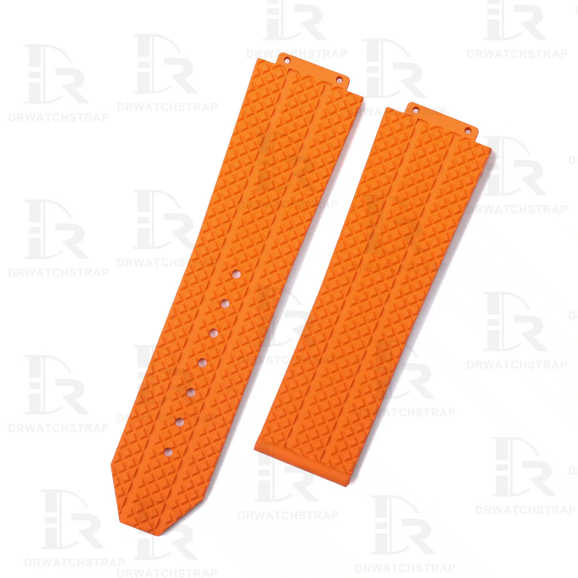 Orange silicone FKM replacement watch band 12 25 80 for Hublot Geneve Big Bang Rubber Band