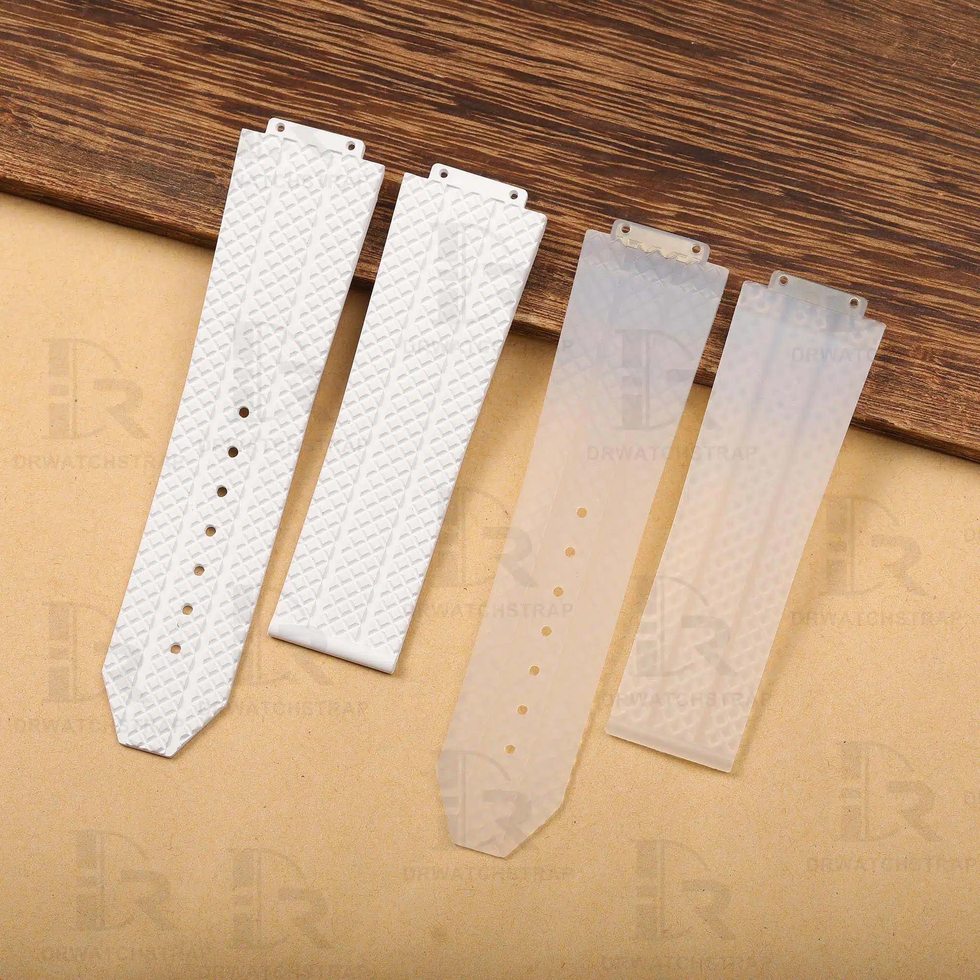 Buy white Transparent FMK silicone watch belt 12 25 80 for hublot big bang rubber band low price for sale