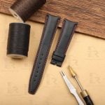 Custom aftermarket watch Oris BC4 straps and watch bands replacement for sale premium black calf leather with white stitching watchbands online with red black brown orange strap or bracelet