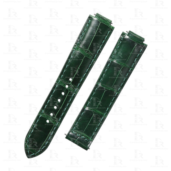 Custom Green Alligator leather watch strap Replacement for Cartier ballon bleu Custom Green Alligator leather watch strap Replacement for Cartier ballon bleu