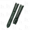 Handmade Custom Vintage Cartier Vendome straps Dark Green Round scale American Alligator watch bands