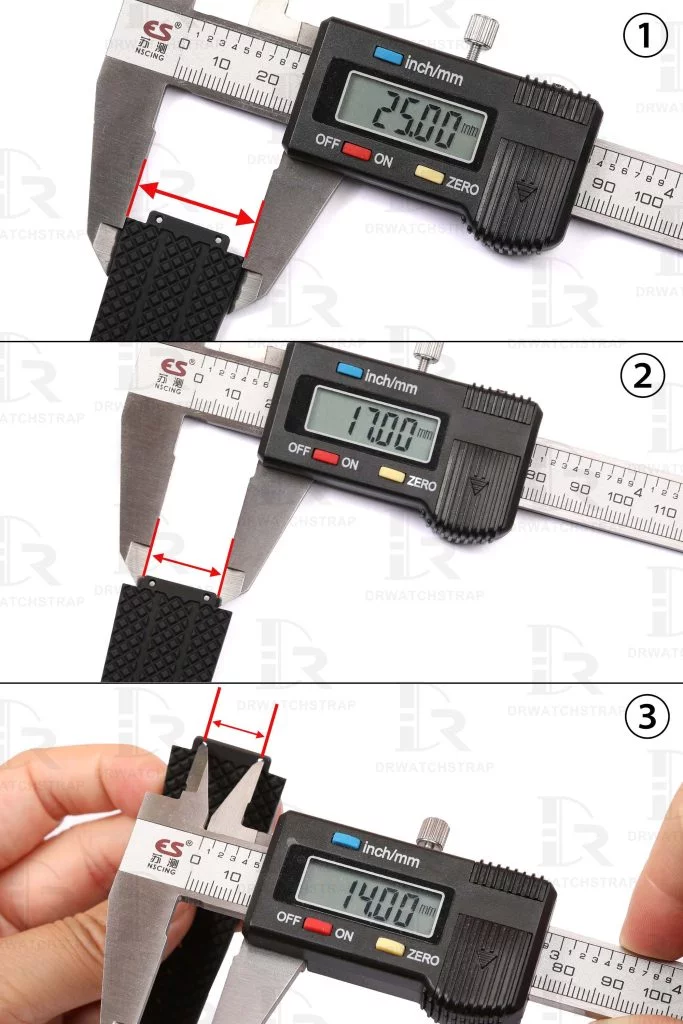 Hublot Big Bang rubber watch band strap size reference guide 25mm