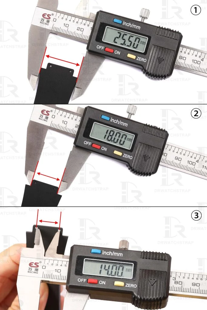 Hublot Classic Fussion rubber watch band strap lug size reference guide 25.5mm