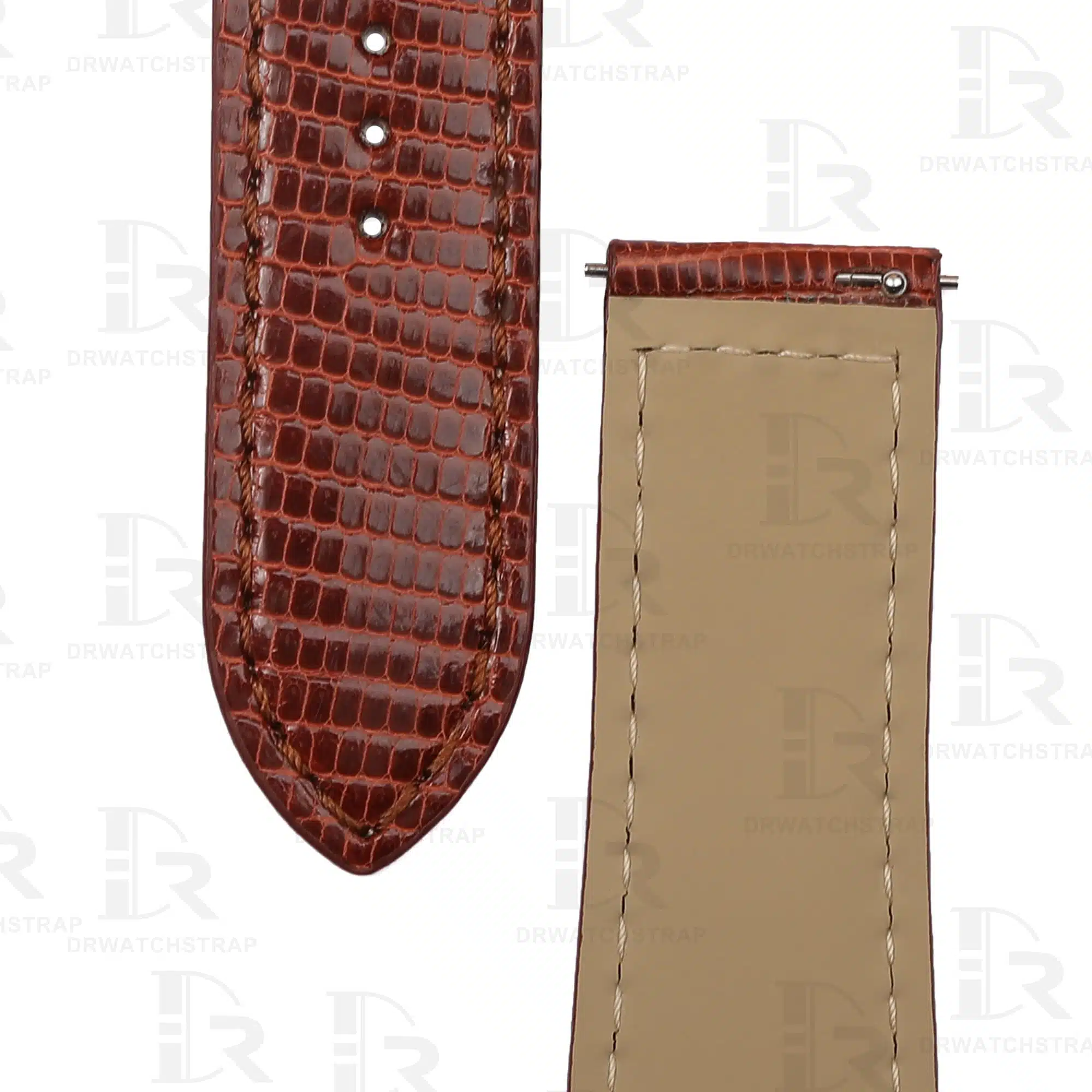 Replacement Cartier tank Lizard leather Brown strap 16mm 17.5mm 18mm 20mm 23mm watchband (2)