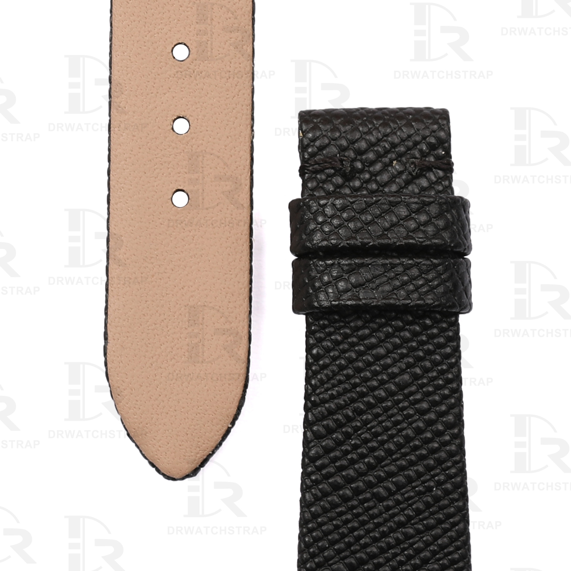 Buy Custom Bvlgari B zero1 leather watch straps Black calfskin leather handcrafted watch band for sale (2)