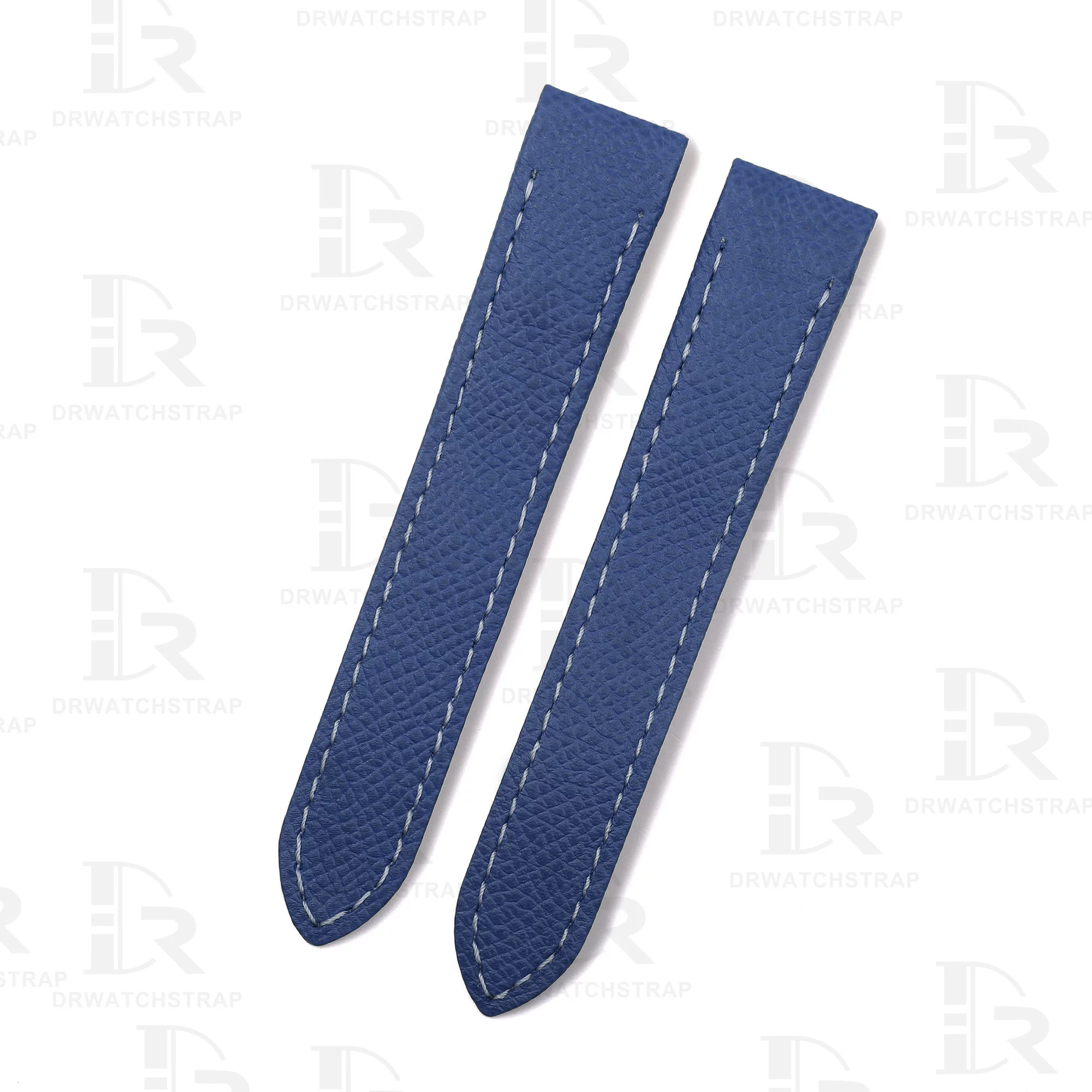 Buy Custom Cartier santos galbée xl straps handmade Blue Epsom Calfskin leather watch strap