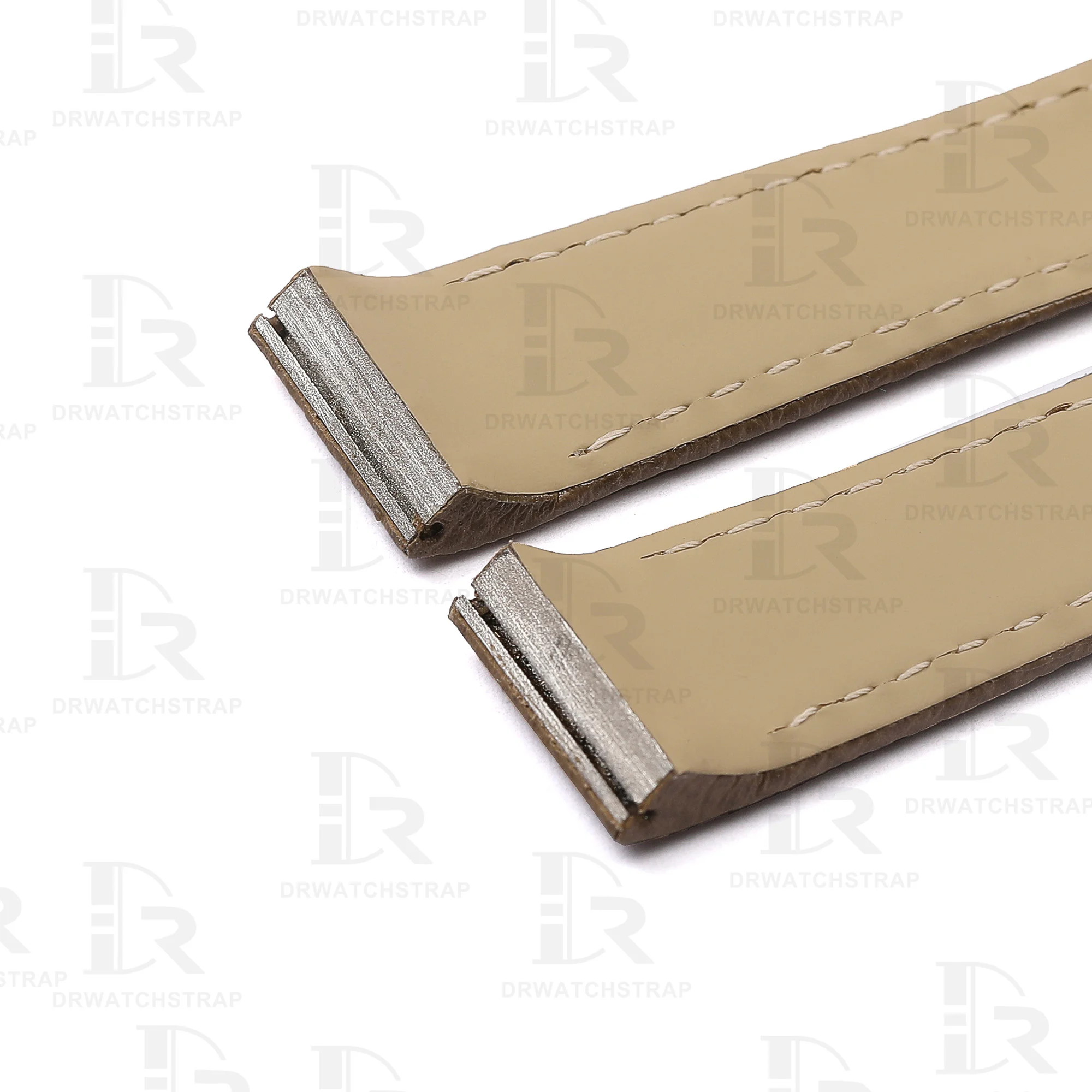 Buy Custom Cartier santos galbée xl straps handmade Grey Epsom Calfskin leather watch strap (2)