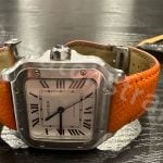 Cartier Santos Galbee black alligator leather strap