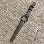Chopard Happy Sport diamond Gray Grey Alligator leather watch band strap (2)