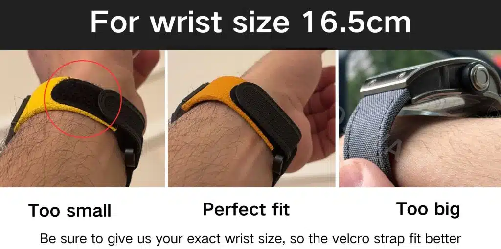 Custom Velcro watch band strap length wrist size matters