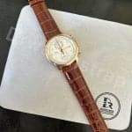 Cartier Pasha Ladies watch with black Satin replacement watch band strap